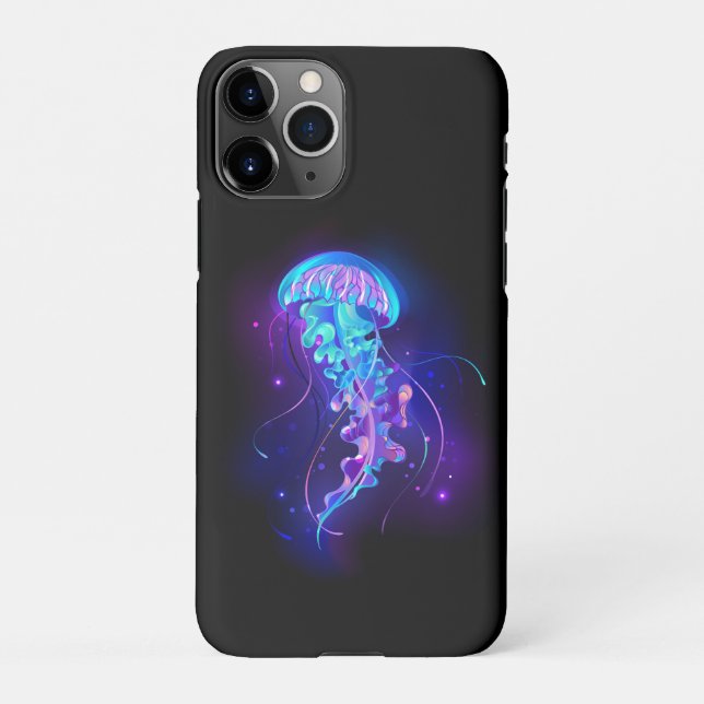 Vibrant Colour Glowing Jellyfish iPhone Case (Back)