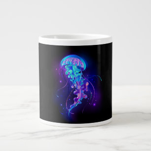 Vibrant Colour Glowing Jellyfish Large Coffee Mug