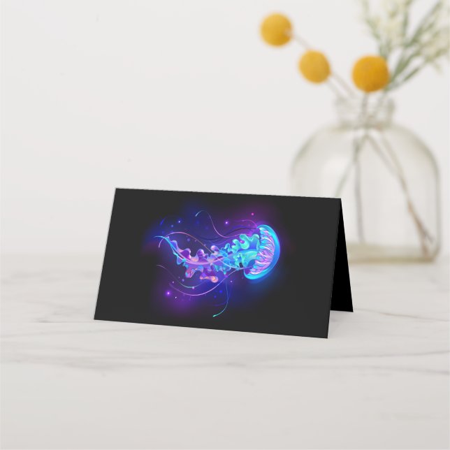 Vibrant Colour Glowing Jellyfish Loyalty Card (Front)