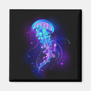 Vibrant Colour Glowing Jellyfish Magnet
