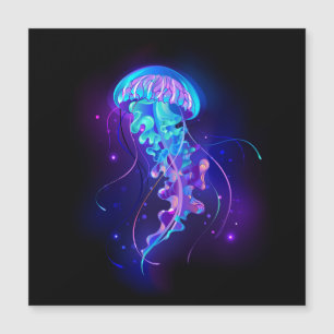 Vibrant Colour Glowing Jellyfish Magnetic Invitation