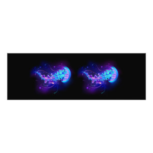 Vibrant Colour Glowing Jellyfish Photo Print
