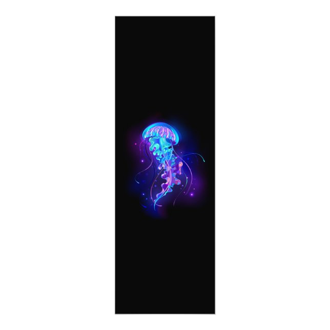 Vibrant Colour Glowing Jellyfish Photo Print (Front)