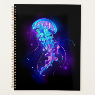 Vibrant Colour Glowing Jellyfish Planner