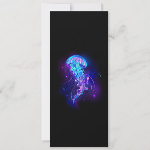 Vibrant Colour Glowing Jellyfish Save The Date