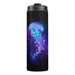 Vibrant Colour Glowing Jellyfish Thermal Tumbler