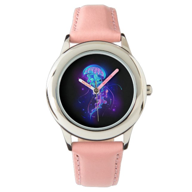 Vibrant Colour Glowing Jellyfish Watch (Front)