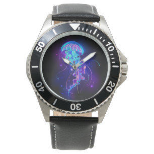 Vibrant Colour Glowing Jellyfish Watch
