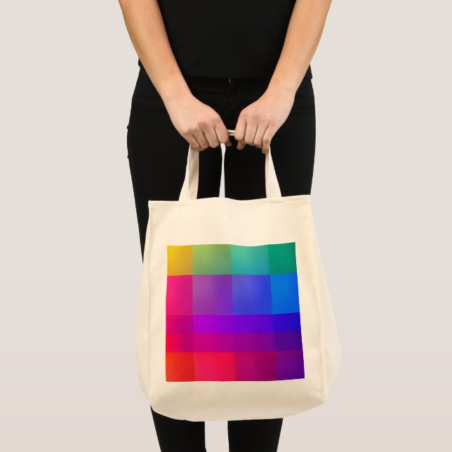 Vibrant Colour Grid  Tote Bag (Front (Product))