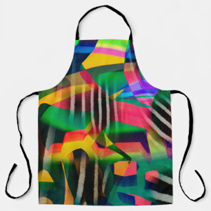 vibrant colour mixed digital pattern design made w apron
