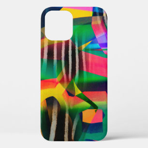 vibrant colour mixed digital pattern design made w iPhone 12 case