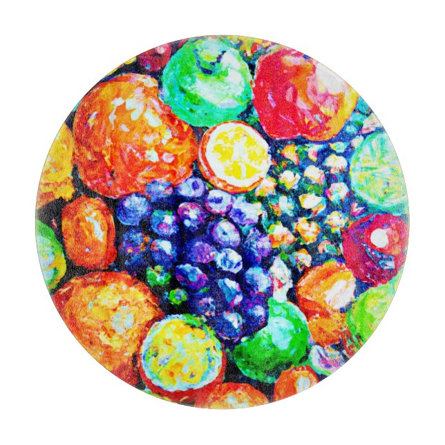 Vibrant Colour of Fruits. Buy Now Cutting Board (Front)