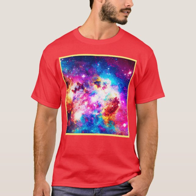 Vibrant Colour Play Nebula T-Shirt (Front)