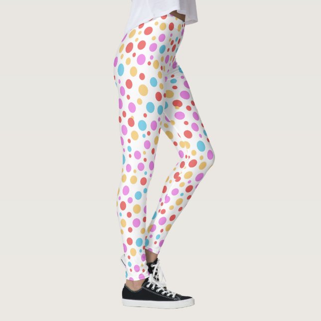Vibrant Colour Polka Dots Leggings (Right)