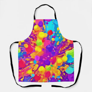 Vibrant Colour Spatter Apron