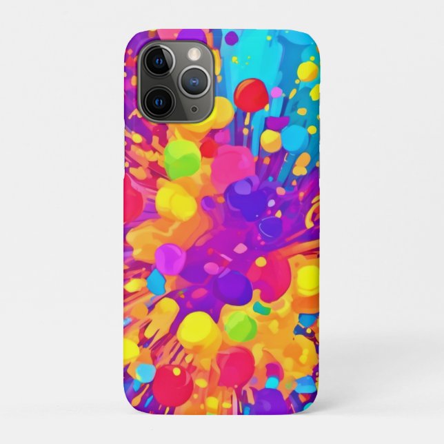 Vibrant Colour Spatter Case-Mate iPhone Case (Back)