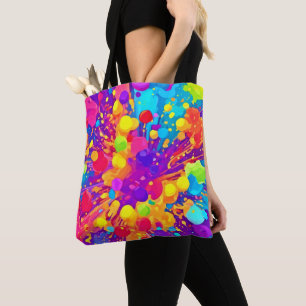 Vibrant Colour Spatter Tote Bag