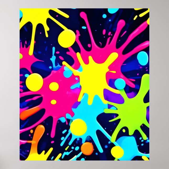 Vibrant Colour Splash Poster (Front)