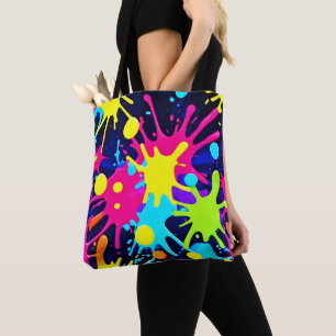 Vibrant Colour Splash Tote Bag