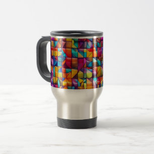 Vibrant Colour Tile Mosaic  Travel Mug