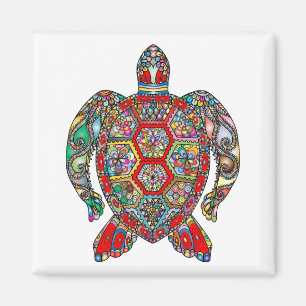 Vibrant colour turtle magnet
