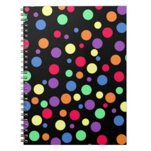 Vibrant Coloured Polka Dots Notebook