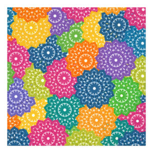 Vibrant Colourful Abstract Flowers Photo Print
