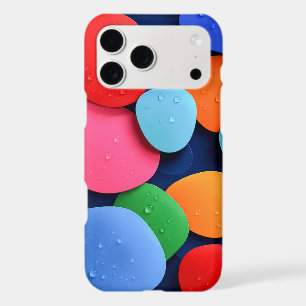 Vibrant Colourful Abstract Shapes with Water Drops