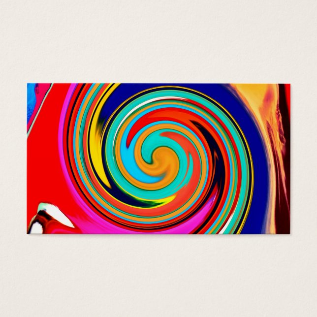 Vibrant Colourful Abstract Swirl of Melted Crayons (Front)