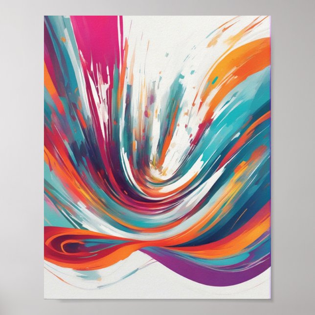 Vibrant Colourful Artistic Poster Wall Art (Front)