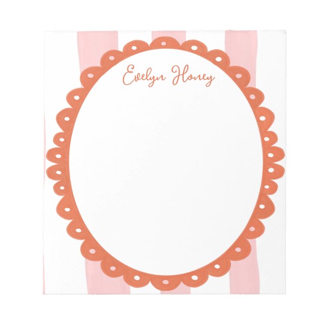 Vibrant Colourful Bold Colours Wavy Border Notepad (Front)