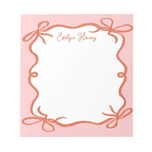 Vibrant Colourful Bold Colours Wavy Border Notepad (Front)