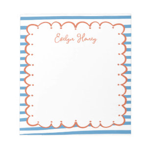 Vibrant Colourful Bold Colours Wavy Border Notepad