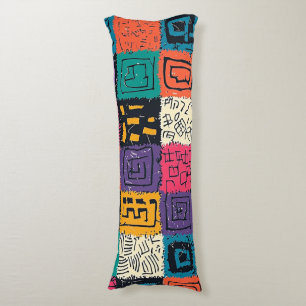 Vibrant Colourful Box Pattern (1) Body Cushion