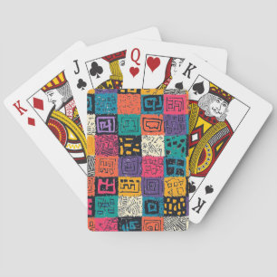 Vibrant Colourful Box Pattern (1) Playing Cards