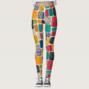 Vibrant Colourful Box Pattern (2) Leggings