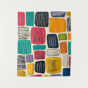 Vibrant Colourful Box Pattern (2) Tapestry