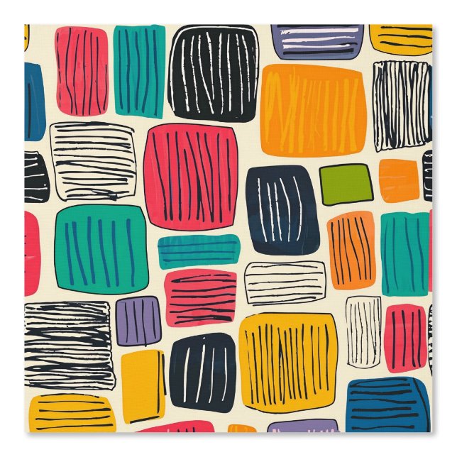 Vibrant Colourful Box Pattern (2) Wallpaper (Front)