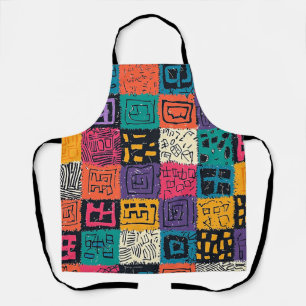 Vibrant Colourful Box Pattern Apron