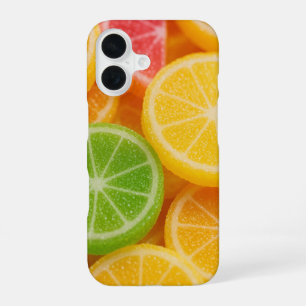 Vibrant Colourful Citrus Candy Slices iPhone 16 Case