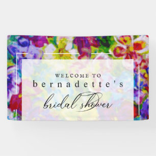 Vibrant, Colourful Floral Bridal Shower Banner