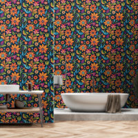 Vibrant Colourful Floral Seamless Pattern