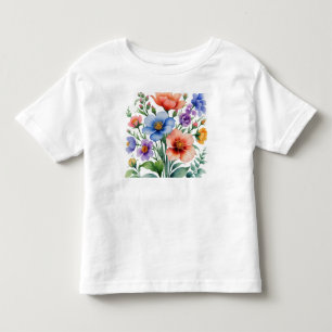 Vibrant Colourful Flowers Toddler T-Shirt