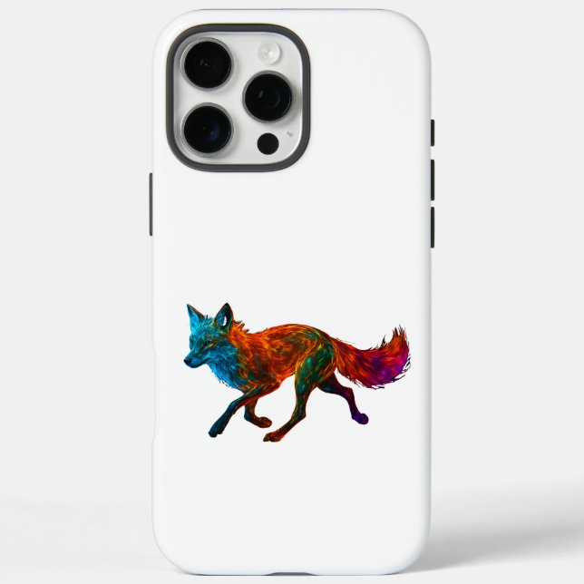 Vibrant Colourful Fox Art Case-Mate iPhone Case (Back)