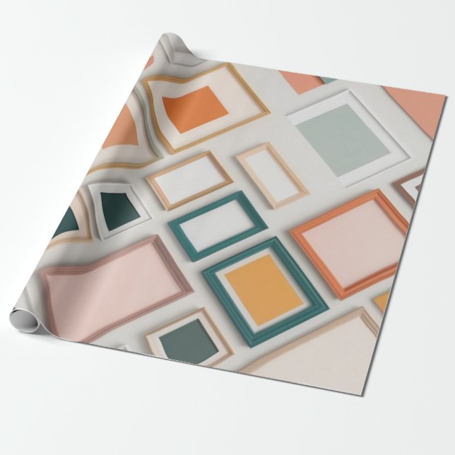 vibrant colourful frames wrapping paper (Unrolled)