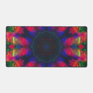 Vibrant Colourful Geometric Abstract  Desk Mat