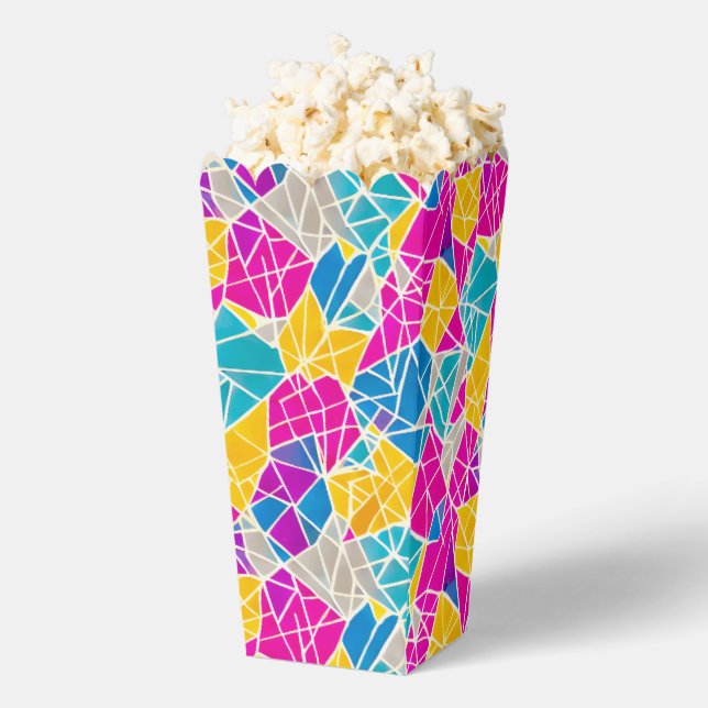 Vibrant Colourful Geometric Shapes Favour Box (Popped)