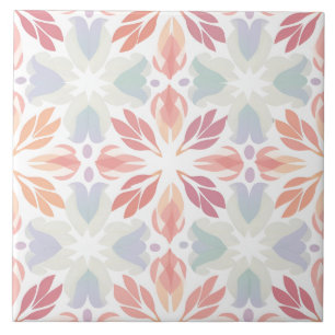 Vibrant Colourful Indian Art Geometric Pattern Tile