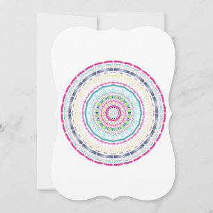Vibrant Colourful Mandala Art Card