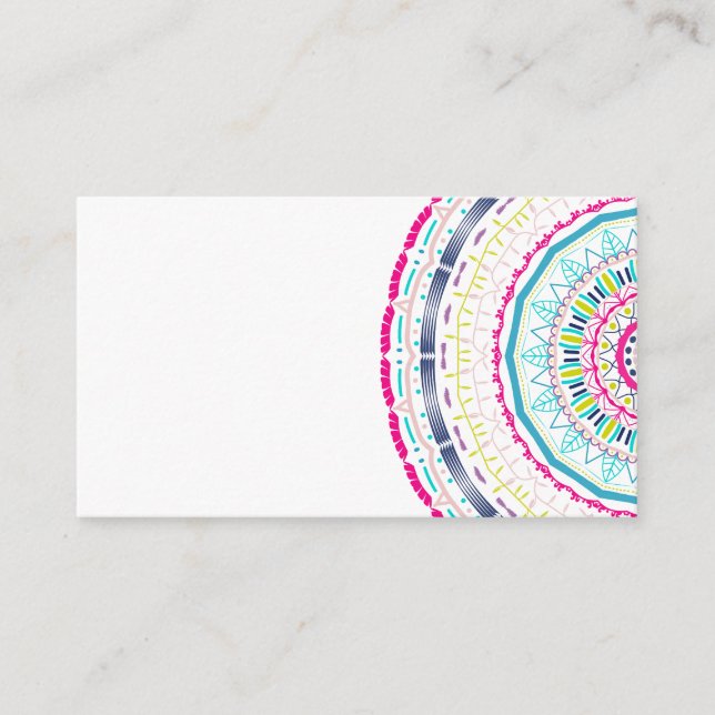 Vibrant Colourful Mandala Art Enclosure Card (Front)